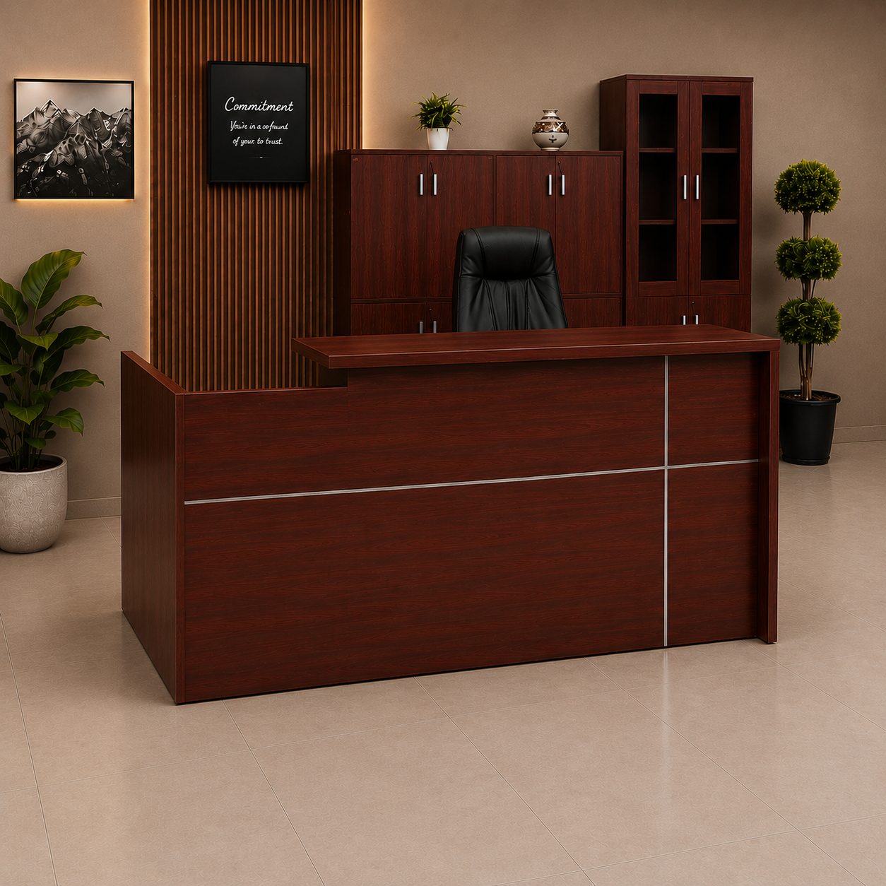 Mahogany Reception Counter - Mahogany Range