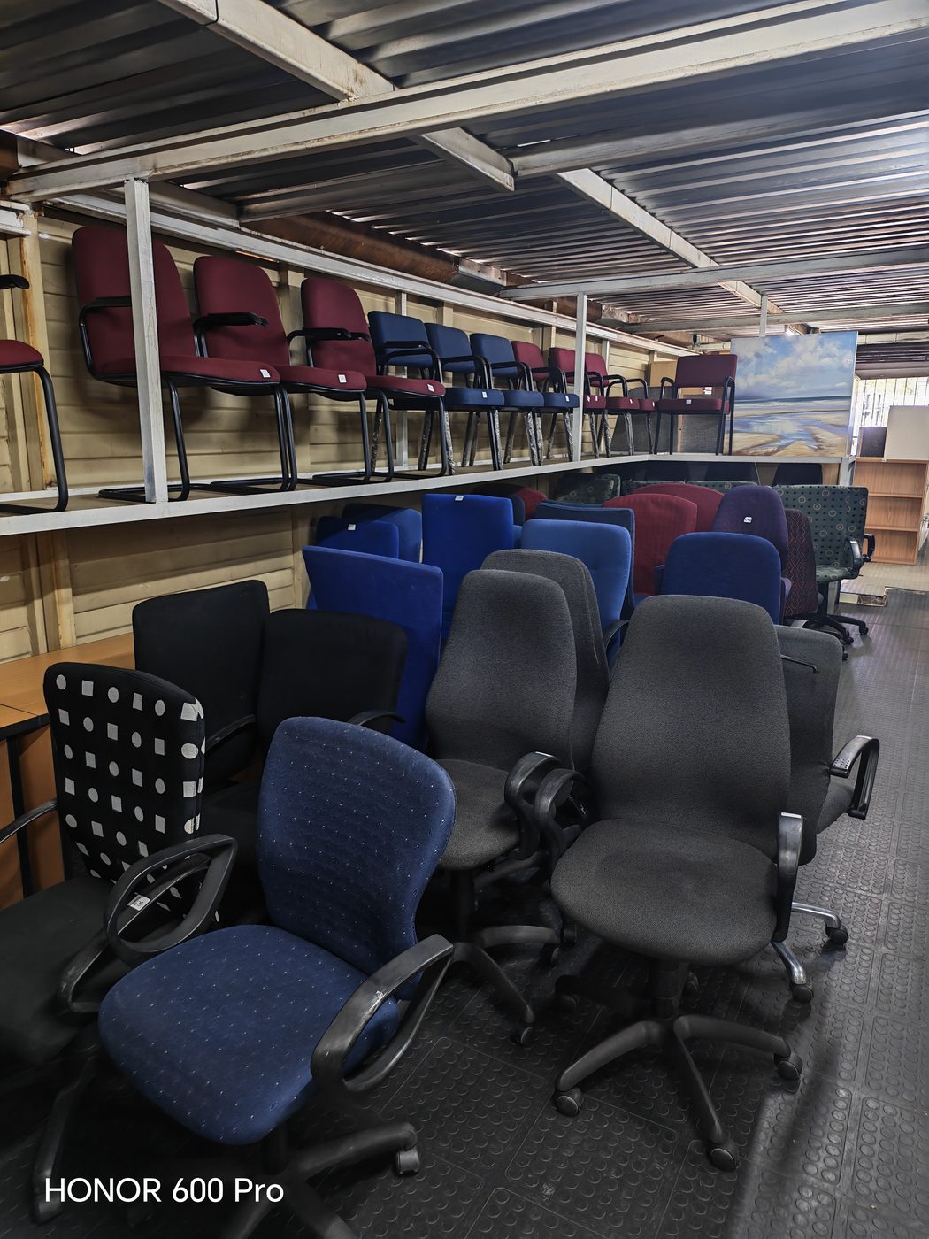 Second-hand typist and visitor chairs