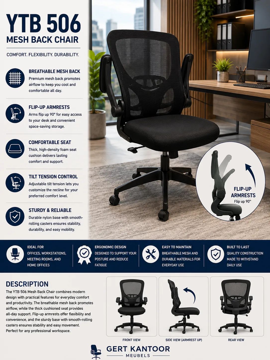 YTB 506 Mesh Back Chair